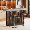 Coucheta 63" Long Bar Table with 2 Tier Storage Shelves, Counter Height Pub Table for Dining Room, Living Room or Kitchen - 2 of 4