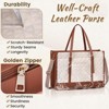 Laptop Bag for Women 15 Inch Vegan Leather Work Tote Bag Quilted Womens Briefcase - 2 of 4