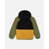 Deux par Deux Boy Faux Shearling Mid-Season Colorblock Jacket - 4 of 4