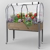 CedarCraft Self-Watering Spruce Planter: Elevated Garden Bed with Greenhouse & Bug Cover, 21"x47"x32", Rectangular - image 2 of 4