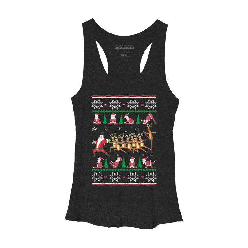 Women's Design By Humans Yoga Christmas By sophialada Racerback Tank Top, 1 of 4