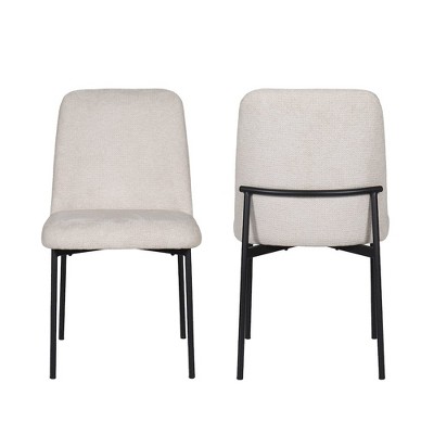 New Classic Furniture,Erik Metal & Fabric Side Chair (Set of 2), Beige
