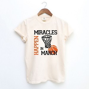 Simply Sage Market Women's Miracles In March Short Sleeve Garment Dyed Tee - 1 of 2