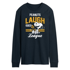 Men's - Peanuts - Peanuts Laugh League Long Sleeve Graphic T-Shirt - 1 of 4