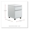 Alera File Pedestal with Full-Length Pull, Left or Right, 2-Drawers: Box/File, Legal/Letter, Light Gray, 14.96" x 19.29" x 21.65" - 2 of 4