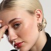 SOHI Women's California Gold The Dented Bean Stud Earrings - 3 of 4