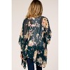PinkBlush Forest Green Floral Sheer Maternity Cover Up - 3 of 4