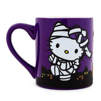 Silver Buffalo Sanrio Hello Kitty "Happy Halloween" Ceramic Glitter Mug | Holds 14 Ounces