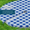 Tablecloth With Hole For Umbrella, Vinyl With Flannel Back. - 4 of 4