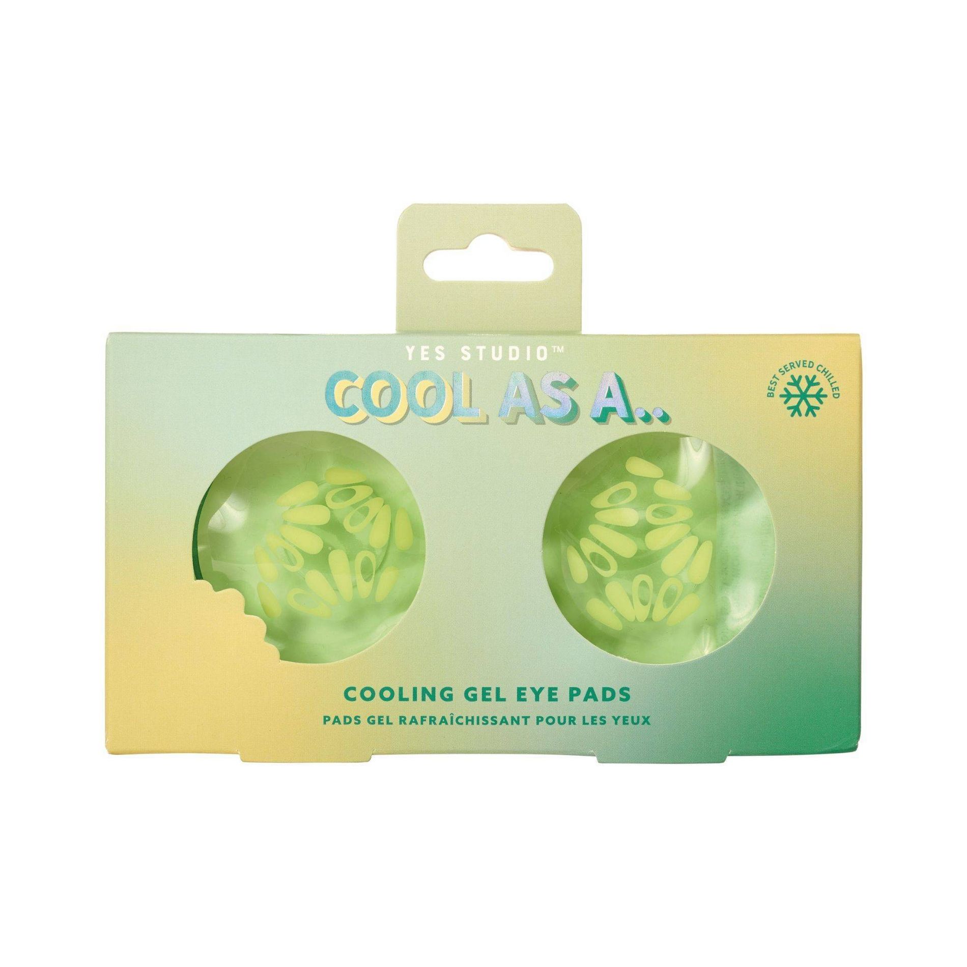 YES STUDIO Cooling Gel Eye Pads - Cool As A Cucumber - 2ct