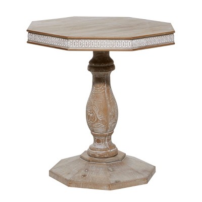 Photo 1 of **READ NOTES BELOW**DAMAGED/MISSING HARDWARE***Farmhouse Whitewashed Wood Accent Table Brown - Olivia  May