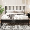 KWPZQEB Bamboo Platform Bed Frame with Tall Headboard, Wood Slat Support, No Box Spring Needed, Easy Assembly - 3 of 4
