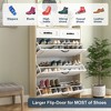 Resenkos Shoe Cabinet with 3 Doors and 2 Drawers, 5-Drawers Dresser with Metal Handles, Large Space for Storage, 49.22 inch for Indoor, White & Oak - 4 of 4