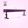 Costway 7.5 ft High and Low Gymnastics Beam with 3 Heights Heavy Duty Metal Legs & Wheels Purple/Blue/Pink - 3 of 4