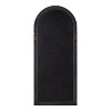 Kate and Laurel Joffrey Arch MDF Windowpane Mirror, 13x30, Walnut Brown - 4 of 4