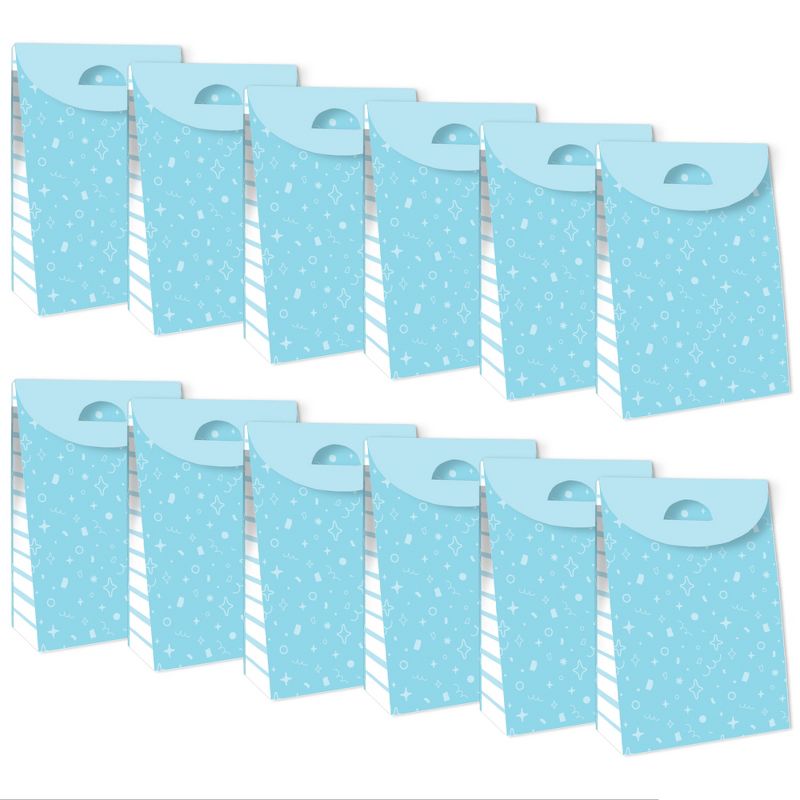 Big Dot of Happiness Blue Confetti Stars - Simple Gift Favor Bags - Party Goodie Boxes - Set of 12, 5 of 9