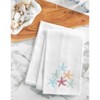 C&F Home Starfish Wonder Embroidered Cotton Waffle Weave Kitchen Towel - 2 of 2