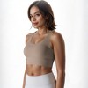 Anna-Kaci Active Women's Scoop Neck Stretchy Cropped Banded Criss Cross Back Sports Bra - 4 of 4