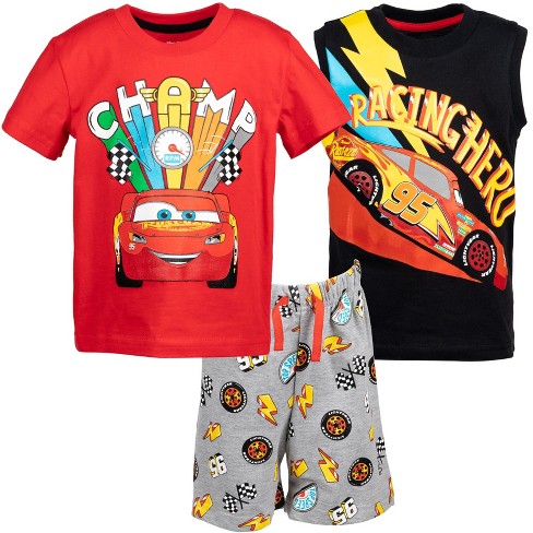 Disney Pixar Lightning McQueen Pajama Bundle Long Sleeves Long Pants Size 3