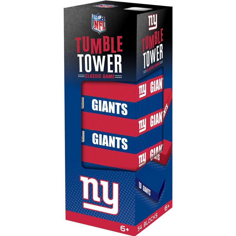 MasterPieces Real Wood Block Tumble Towers - NFL New York Giants, 1 of 6