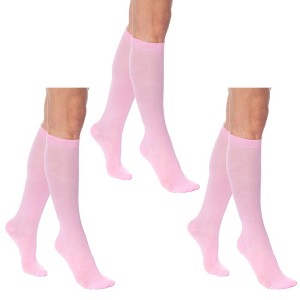 Women's Over The Calf Cotton Socks – 3 Pairs Knee High Soft Long Socks for Comfort & Style - 1 of 1