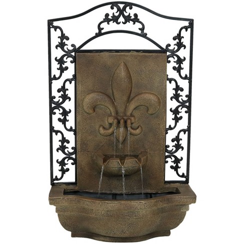 Sunnydaze 33 H Electric Polystone, Outdoor Wall Water Fountain