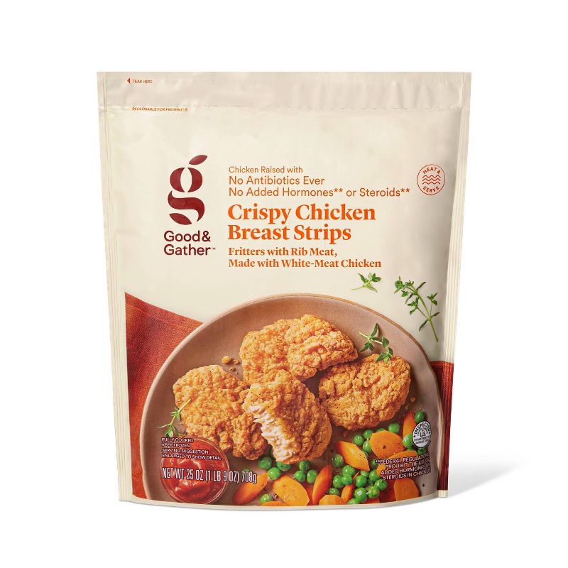 Crispy Chicken Breast Strips - Frozen - 25oz - Good &#38; Gather&#8482;, 1 of 5