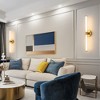 POWLIG 22.44-in 1-Light Gold Modern Dimmable Wall Sconce Strip Mirror Headlights Dresser Light Bar - 3 of 4