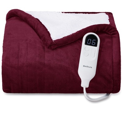 Bedsure | Electric Heated Blanket Soft & Washable Solid Flanne