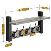 Sorbus 16 Inch Floating Wall Shelf with 5 Heavy Duty Hooks – for Entryway, Bathroom, Bedroom, Kitchen, or Mudroom - 3 of 4