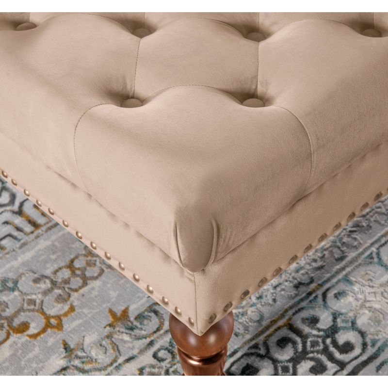 Isabelle Square Tufted Ottoman - Linon, 6 of 15