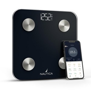 Nautica Body Tracker Digital Scale for Body Weight, Bluetooth-Enabled Smart Scale with BMI, Body Fat, Muscle Mass Tracking & More - 1 of 4