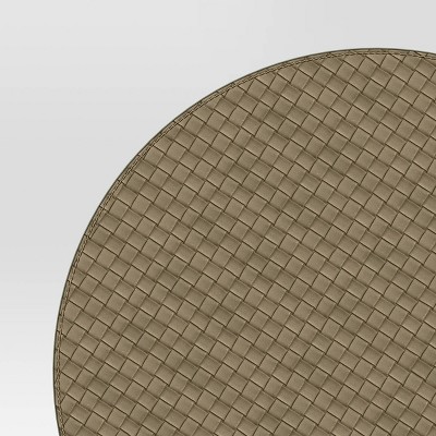 2pk Textured Faux Leather Charger Olive - Threshold™