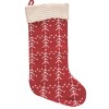 Transpac Polyester 19 in. Multicolor Christmas Plush Tree Pattern Stocking Set of 3 - 3 of 4