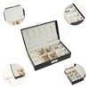 Unique Bargains Small Portable Large Capacity PU Leather Travel Jewelry Storage Case - 3 of 4