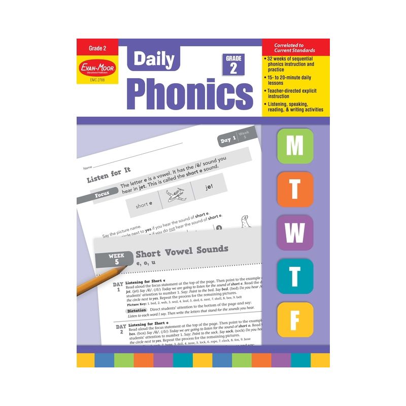 Daily Phonics, Grade 2 Teacher Edition - by  Evan-Moor Educational Publishers (Paperback), 1 of 2