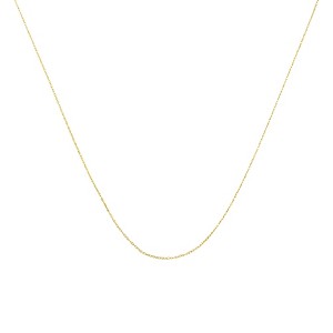 10K Gold 0.5 mm Slender & Dainty Fine Rope Chain Necklace - 1 of 4