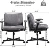 Kumasinova Modern Ergonomic Desk Chair with Wide Seat & Flip-Up Armrests,Upholstered Office Chair with Wheels,Swivel Chair for Home Office - 2 of 4
