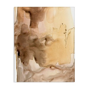 Stupell Industries Wet Paint Abstraction Brown Watercolor Strokes Canvas Art - 1 of 4