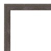 17"x51" Pinstripe Wood Framed Full Length On the Door Mirror Lead Gray - Amanti Art: Wall Mount, No Assembly Required - 3 of 4