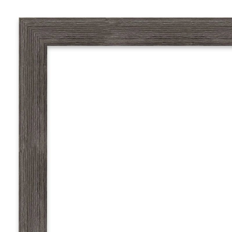 17&#34; x 51&#34; Pinstripe Wood Framed Full Length On the Door Mirror Lead Gray - Amanti Art, 3 of 10