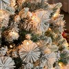 Whisen 9FT Prelit Flocked Christmas Tree, Realistic Fraser Fir Look, 750 Warm Lights, Flame-Retardant & Stable Steel Frame - Green - 4 of 4