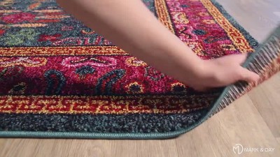 Elysian Blue Oriental-Inspired 8' x 10' Synthetic Area Rug