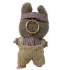 Labubu Doll Overalls Set with Gingerbread and Teddy Bear Accents - 3 of 4
