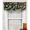 RLF Home Locos Birds Provance 3" Rod Pocket Lining Luxurious and Elegant Window Treatment Valance 50" x 15" Black - 2 of 4