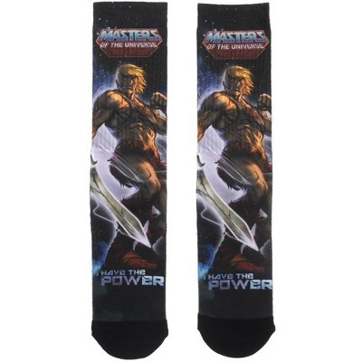 Masters of the Universe Socks He-Man I Have The Power Sublimated Crew Socks