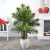 Nearly Natural 5-ft Areca Palm Artificial Tree in White Planter (Real Touch) - 2 of 2