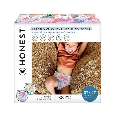 4-Pk) Honest Company Toddler Training Pants Undie Fairies Size 3T/4T 92ct  $44