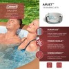 Coleman Ponderosa AirJet 2 to 4 Person Inflatable Hot Tub Round Portable Outdoor Spa w/ 120 AirJets & EnergySense Energy Saving Cover, Orange - 2 of 4
