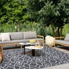 Outdoor Plastic Straw Rug Geometric Waterproof Reversible Area Rug for Patio Backyard Picnic Camp Beach - 3 of 4